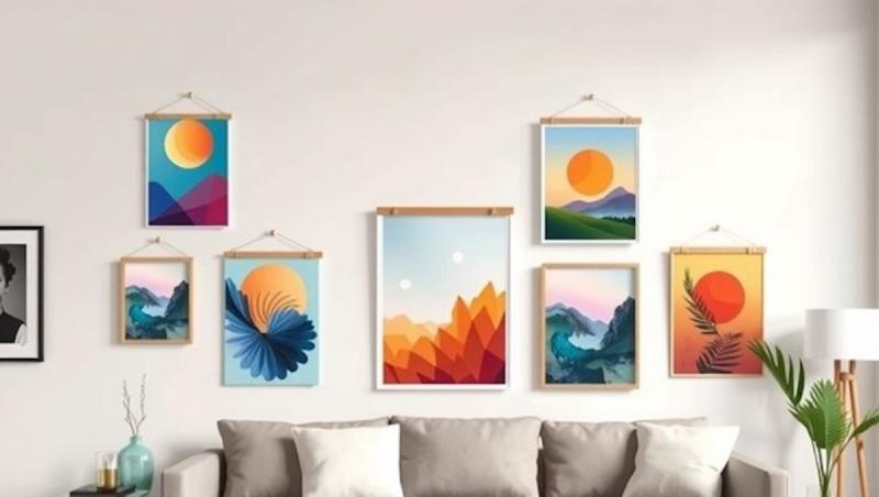 Bild zum Ratgeber Magnetische Posteraufhänger: Die moderne Alternative zum traditionellen Bilderrahmen