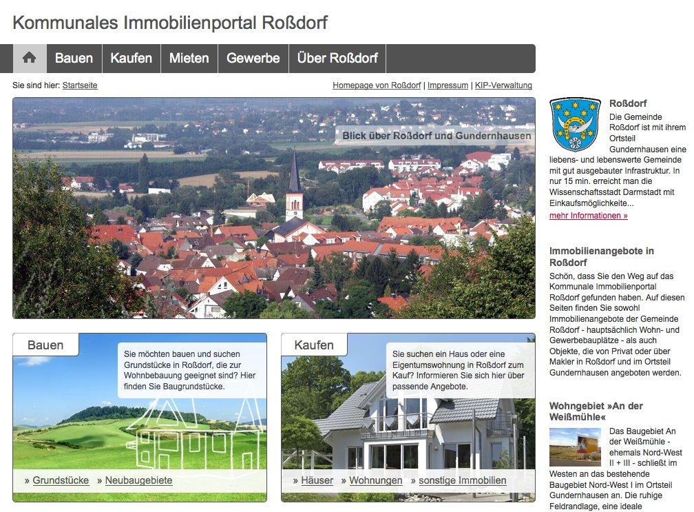 Das neue Immobilienportal von Roßdorf