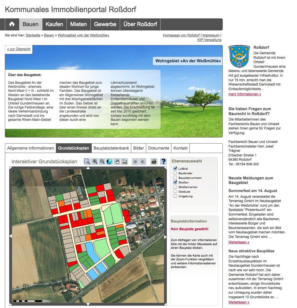 Baugebiet im KIP von Roßdorf