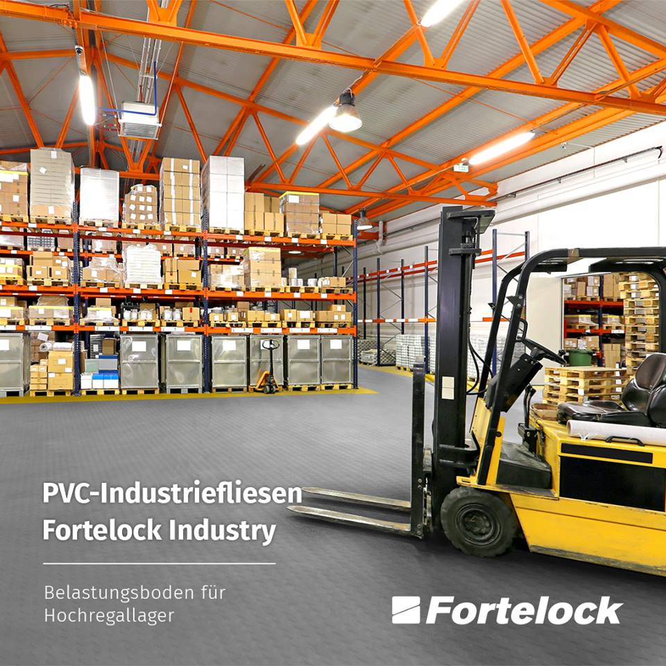 PVC-Fliese auch für Industrieböden