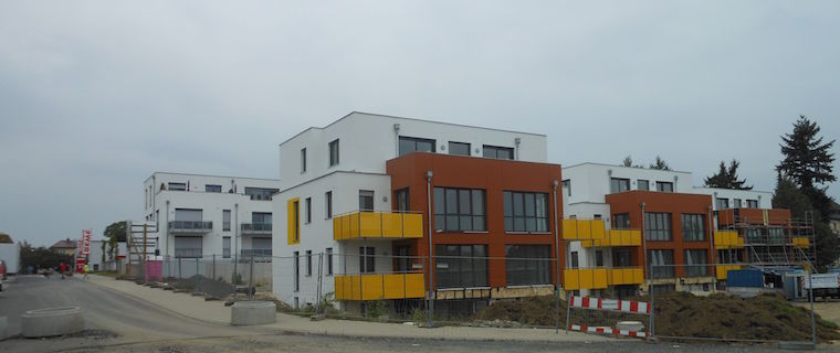 Gießen, Wohnhäuser im Neubaugebiet