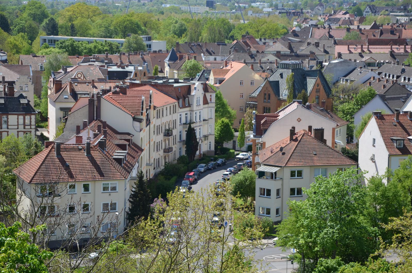 Blick über die Südstadt vom Weinberg aus © Stadt Kassel; Foto: Martina Eull